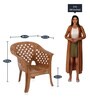 Solocane Plastic Chair in Pear Wood Finish, Set of 2