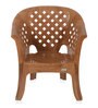 Solocane Plastic Chair in Pear Wood Finish, Set of 2