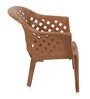 Solocane Plastic Chair in Pear Wood Finish, Set of 2
