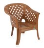 Solocane Plastic Chair in Pear Wood Finish, Set of 2