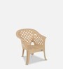 Solocane Plastic Chair in Marble Beige Finish, Set of 2