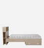 Soltera Single Bed in Oak Finish with Drawer Storage