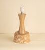 Blue & Green Soma Handcrafted Natural Wood Table Lamp