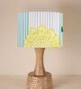 Blue & Green Soma Handcrafted Natural Wood Table Lamp