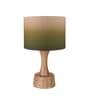 Green Soma Handcrafted Natural Wood Large Drum ShadeTable Lamp