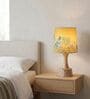 Yellow Soma Handcrafted Natural Wood Table Lamp