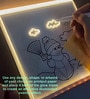 3D Acrylic Writing Board with Colored Markers and Eraser Plug-in Night Lamp