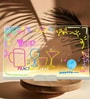 3D Acrylic Writing Board with Colored Markers and Eraser Plug-in Night Lamp
