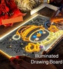 3D Acrylic Writing Board with Colored Markers and Eraser Plug-in Night Lamp