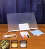 3D Acrylic Writing Board with Colored Markers and Eraser Plug-in Night Lamp