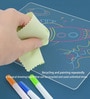3D Acrylic Writing Board with Colored Markers and Eraser Plug-in Night Lamp