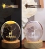 Assorted- 3D Print Mini Glass Globe Decorative Light with Wooden Base