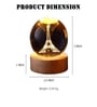 Assorted- 3D Print Mini Glass Globe Decorative Light with Wooden Base