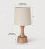 White Soma Handcrafted Natural Wood Table Lamp