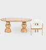Somany 4 Seater Dining Table Set In Light Honey Finish