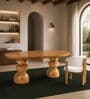 Somany 6 Seater Dining Table Set In Light Honey Finish