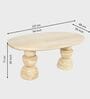 Somany Wooden 4 Seater Dining Table Set In Natural Bleach Finish