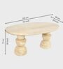 Somany Wooden 4 Seater Dining Table Set In Natural Bleach Finish