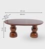 Somany Wooden 6 Seater Dining Table Set In Deep Honey Finish