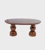 Somany Wooden 6 Seater Dining Table Set In Deep Honey Finish
