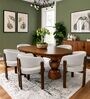 Somany Wooden 6 Seater Dining Table Set In Deep Honey Finish