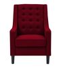 Sona Fabric Full Back Lounge Chair in Blood Maroon Colour
