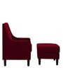 Sona Fabric Full Back Lounge Chair in Blood Maroon Colour