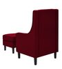Sona Fabric Full Back Lounge Chair in Blood Maroon Colour