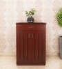 Soncy Shoe Cabinet in Rose Wood Finish