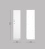 Sonic 1 Door Wardrobe in White Colour