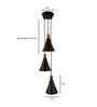Sonnico Black Matt Glass Cluster Hanging Lights