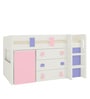 Sonoma Bunk Bed in English Pink & Persian Lilac Finish with Drawer Storage