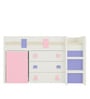Sonoma Bunk Bed in English Pink & Persian Lilac Finish with Drawer Storage