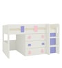 Sonoma Bunk Bed in English Pink & Persian Lilac Finish with Drawer Storage
