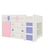 Sonoma Bunk Bed in English Pink & Persian Lilac Finish with Drawer Storage