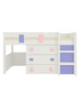 Sonoma Bunk Bed in English Pink & Persian Lilac Finish with Drawer Storage