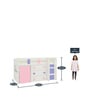 Sonoma Bunk Bed in English Pink & Persian Lilac Finish with Drawer Storage