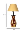 Soomin Beige Fabric Shade Table Lamp with Natural Base -
