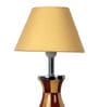 Soomin Beige Fabric Shade Table Lamp with Natural Base -