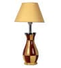 Soomin Beige Fabric Shade Table Lamp with Natural Base -