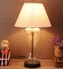 Margie Pink Fabric Shade Night Lamp With Glass Base