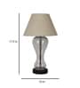 Margie Pink Fabric Shade Night Lamp With Glass Base