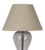 Margie Pink Fabric Shade Night Lamp With Glass Base