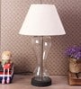 Margie Pink Fabric Shade Night Lamp With Glass Base