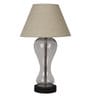 Margie Pink Fabric Shade Night Lamp With Glass Base