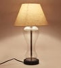 Margie Pink Fabric Shade Night Lamp With Glass Base