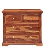 Sophia Sheesham Wood Chest of Drawer in Walnut Finish
