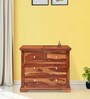 Sophia Sheesham Wood Chest of Drawer in Walnut Finish