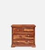 Sophia Sheesham Wood Chest of Drawer in Walnut Finish