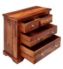 Sophia Sheesham Wood Chest of Drawer in Walnut Finish